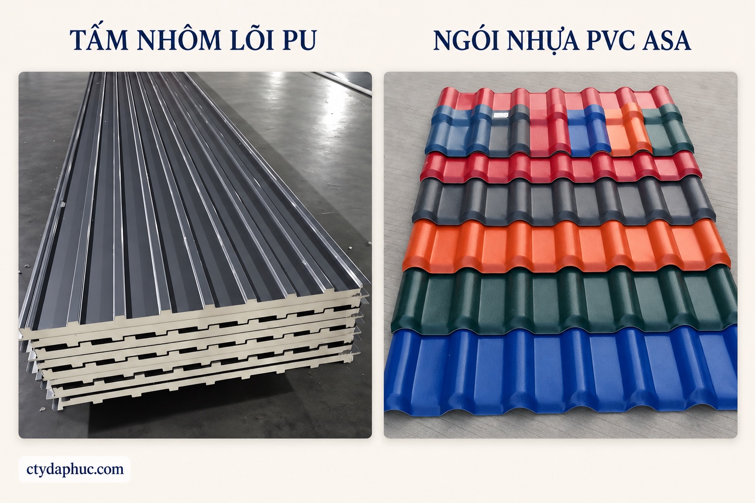 Nên lợp mái hiên bằng tôn nhựa hay tấm nhôm lõi PU?